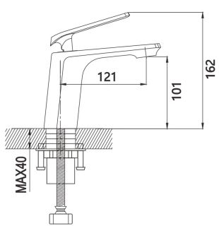 Смеситель для раковины Shevanik S8001 хром